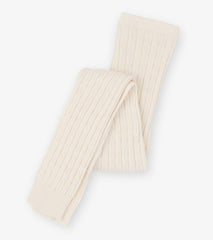 Girls Cream Cable Knit Tights | Hatley