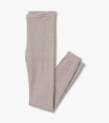Girls Silver Shimmer Cable Knit Leggings | Hatley Girls