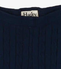 Girls Navy Cable Knit Tights | Hatley For Girls