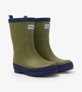 Kids Forest Green Matte Rain Boots | Hatley
