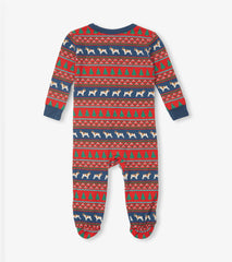Baby Bulldog Fair Isle Bamboo Footed Sleeper | Hatley