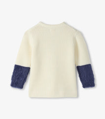 Girls Sequin Bow Fluffy Sleeve Sweater | Hatley Girls