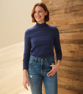 Mock Neck Top - Patriot Blue | Hatley Women