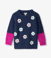 Girls Throwback Flowers Fluffy Sleeve Sweater Tunic | Hatley
