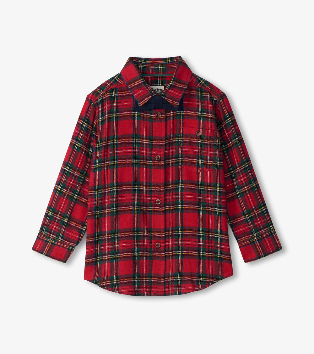 Boys Red Plaid Button Down Shirt | Hatley