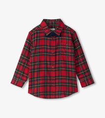 Boys Red Plaid Button Down Shirt | Hatley