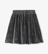 Girls Silver Shine Pleated Velour Skirt | Hatley Onsale Girls