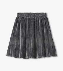 Girls Silver Shine Pleated Velour Skirt | Hatley Onsale Girls