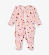 Baby Girls Whimsical Ponies Ruffle Bum Bamboo Sleeper | Hatley Sale Baby & Toddler