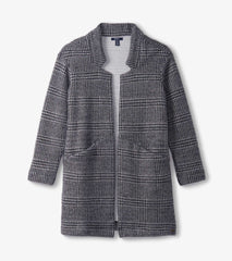 Cozy Open Blazer - Black Check | Hatley For Women