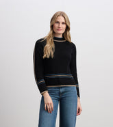 Raglan Stripes Pullover - Black | Hatley Women