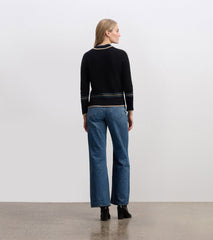 Raglan Stripes Pullover - Black | Hatley Women