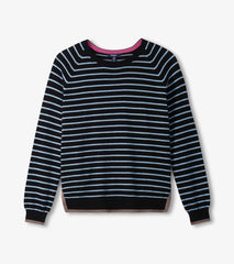 Olivia Sweater - Black Denim Stripes | Hatley For Women