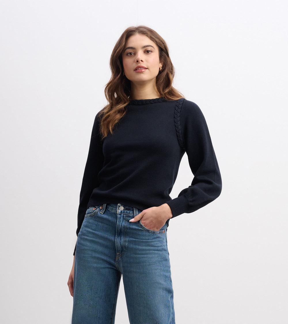 Braided Sweater - Black | Hatley Onsale Women