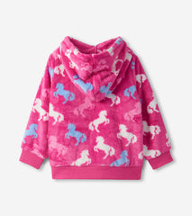 Girls Beautiful Horses Fleece Zip-Up Hoodie | Hatley Onsale Girls