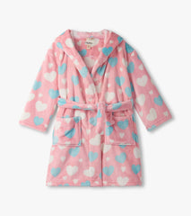 Girls Big Hearts Fuzzy Fleece Robe | Hatley US Girls