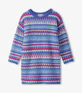 Girls Blueberry Stripe Sweater Dress | Hatley