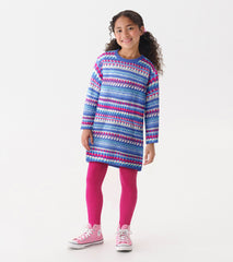 Girls Blueberry Stripe Sweater Dress | Hatley
