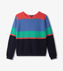 Devon Sweater - Bright Colorblock Stripes | Hatley