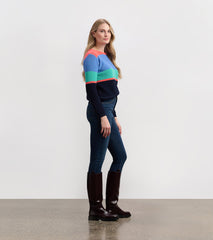 Devon Sweater - Bright Colorblock Stripes | Hatley