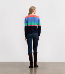 Devon Sweater - Bright Colorblock Stripes | Hatley