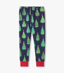 Boys Bottle Brush Trees Glow in the Dark Cotton Pajama Set | Hatley Sale Boys