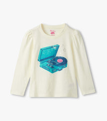 Girls Record Player Puff Sleeve Graphic Tee | Hatley US Girls