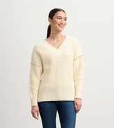 V-Neck Slouchy Sweater - Cream | Hatley Discount Women
