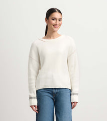 Waffle Knit Sweater - Cream | Hatley Sale Women