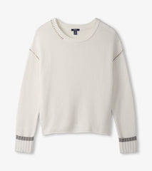 Waffle Knit Sweater - Cream | Hatley Sale Women