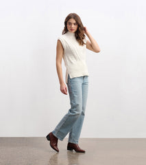 Cable Sweater Vest - Cream | Hatley Women