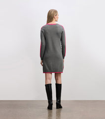 Contrast Trim Sweater Dress - Charcoal | Hatley Women