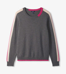 Contrast Trim Sweater - Charcoal | Hatley Discount Women