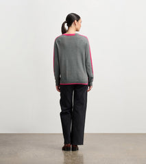 Contrast Trim Sweater - Charcoal | Hatley Discount Women