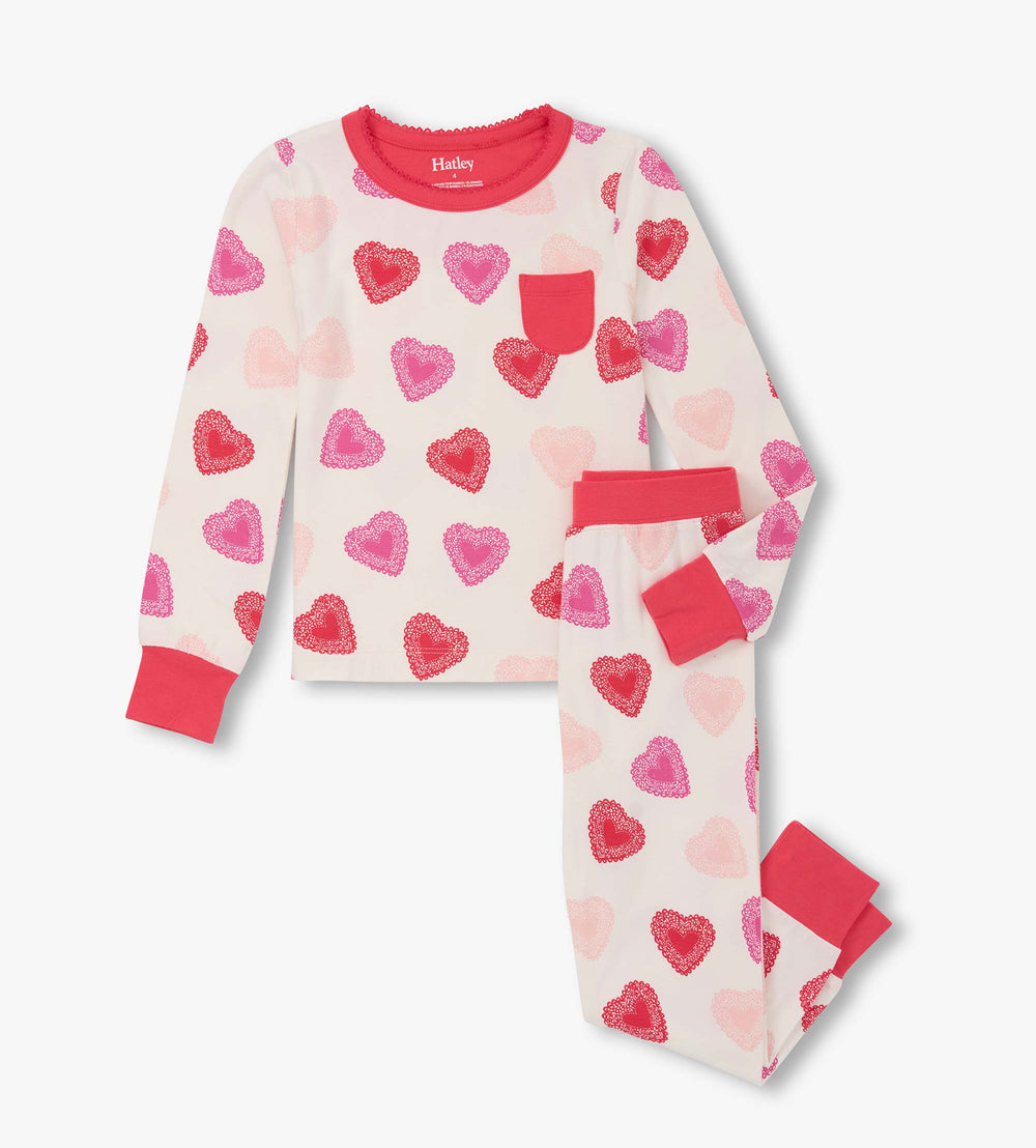 Girls Cut Out Hearts Pajama Set | Hatley Discount Girls