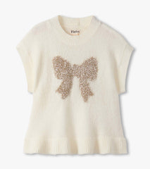 Girls Gold Bow Everywhere Sweater Vest | Hatley Girls