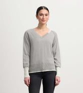 Cary V-Neck Sweater - Charcoal Melange | Hatley Onsale Women