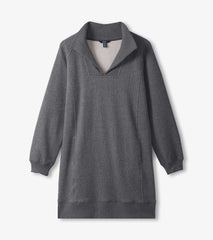 Anna Notch Neck Dress - Charcoal Melange | Hatley Outlet Women