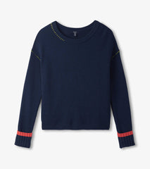 Waffle Knit Sweater - Navy | Hatley Onsale Women