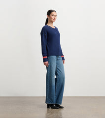 Waffle Knit Sweater - Navy | Hatley Onsale Women