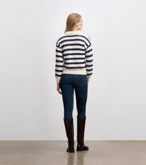 Johnny Collar Sweater - Nautical Stripes | Hatley Discount Women