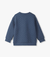 Boys Ensign Blue Quilted Pullover | Hatley