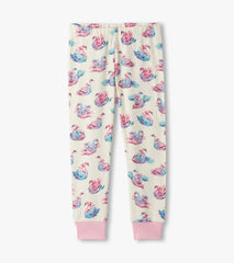 Girls Elegant Swans Cotton Pajama Set | Hatley Discount Girls