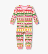 Baby Girls Pink Fun Fair Isle Cotton Sleeper | Hatley Onsale Baby & Toddler