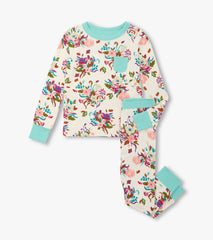 Girls Fall Floral Bamboo Pajama Set | Hatley Sale Girls