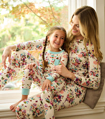 Girls Fall Floral Bamboo Pajama Set | Hatley Sale Girls