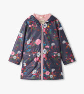 Girls Fall Floral Zip-Up Rain Jacket | Hatley Sale Girls