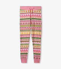 Women's Pink Fun Fair Isle Cotton Pajama Set | Hatley Onsale Women
