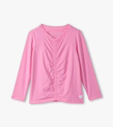 Girls Fuchsia Pink Gathered Front Top | Hatley