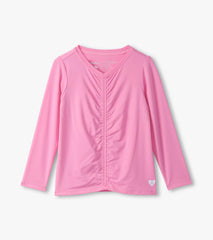 Girls Fuchsia Pink Gathered Front Top | Hatley